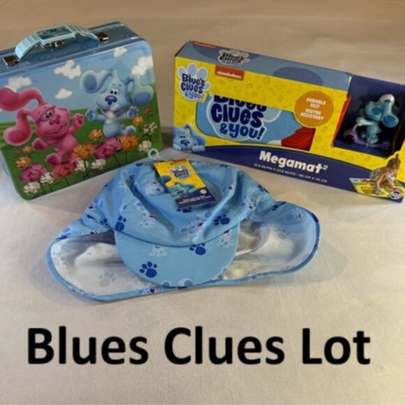 Blues Clues Character Tin Lunchbox, Mega Mat and Sunhat Sz 2-3X - Picture 1 of 16